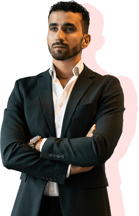 Professional man in a suit with arms crossed