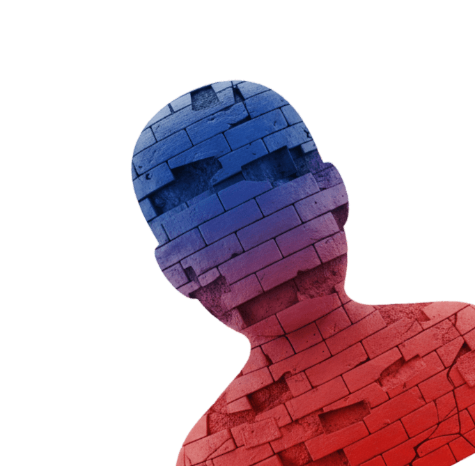 Human silhouette representing collaboration and connection